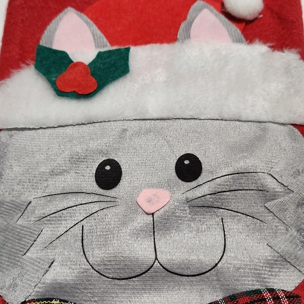 Cat Christmas Stocking With Cat Toys